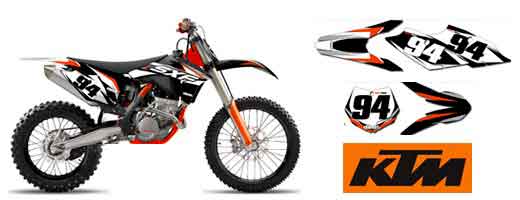 Autocollant pour moto Ktm