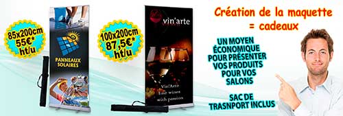 Roll up publicitaire de 85 et 100 cm